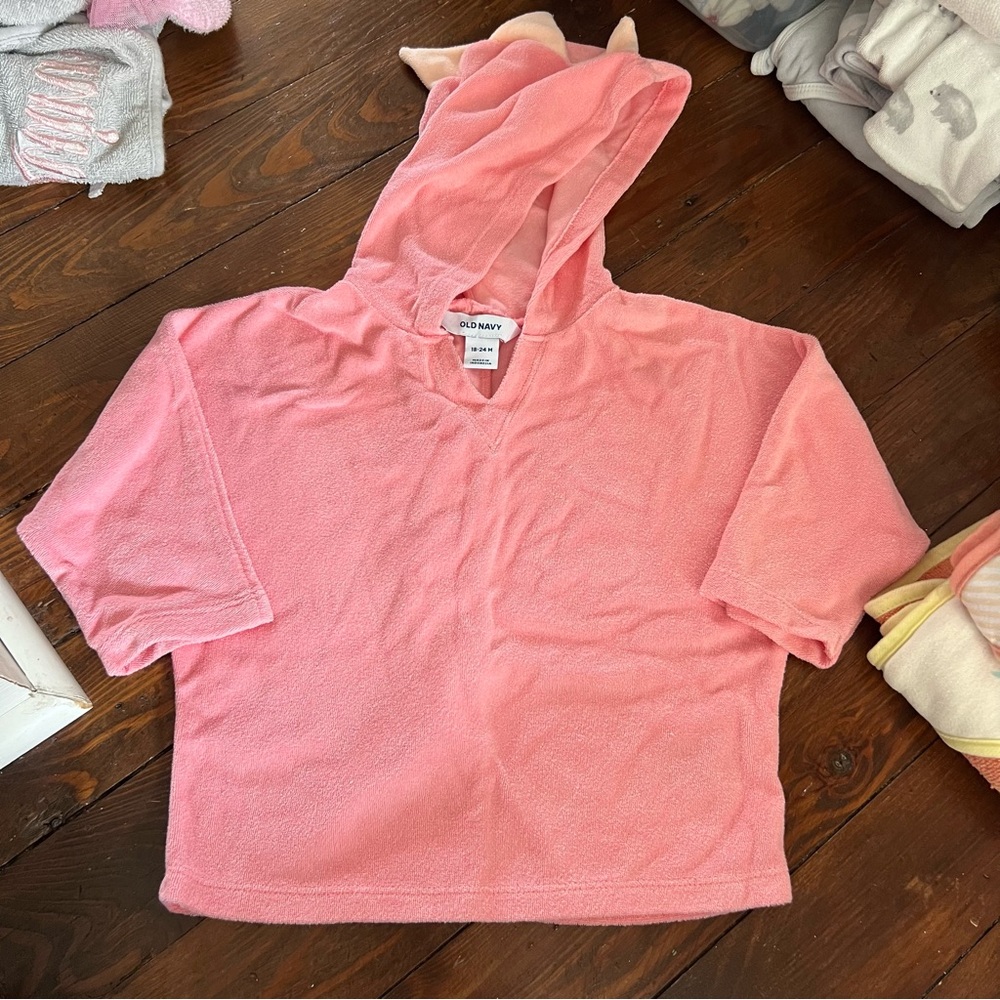 Old Navy Coral Hooded cover up for Kids